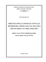 Thiết kế công cụ đánh giá năng lực mô hình hóa trong giải các bài toán chuyển động của lớp 5 