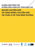 Hướng dẫn tổng thể Hướng dẫn Chăm sóc Toàn diện cho Người Chuyển giới và Cộng đồng Chuyển giới tại Châu Á và Thái Bình Dương