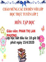 slide bài giảng TIẾNG VIỆT 2   tập đọc bác sĩ sói (TIẾT 2) 