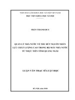 QUẢN LÝ NHÀ NƯỚC VỀ THU HÚT NGUỒN NHÂN LỰC CHẤT LƯỢNG CAO TRONG BỘ MÁY NHÀ NƯỚC LUẬN VĂN THẠC SĨ LUẬT HỌC