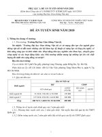 ĐỀ ÁN TUYỂN SINH NĂM 2018