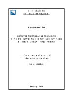 Hoàn thiện công tác kiểm soát chi vốn đầu tư xây dựng cơ bản từ nguồn vốn ODA tại KBNN Quảng Bình
