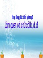 slide bài giảng làm quen chữ cái b, d, đ 