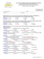 Đề thi tốt nghiệp trung học phổ thông môn Tiếng Anh năm 2020 (Mã đề: 139)