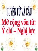 slide bài giảng mở rộng vốn từ ý chí, nghị lực   lớp 4 