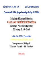 slide bài giảng cây xanh và môi trường sống 