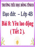 slide bài giảng yêu lao động   lớp 4 