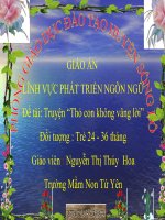 slide bài giảng truyện  thỏ con không vâng lời 