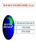 Bài 32  vùng đông nam bộ ( tiếp theo) 