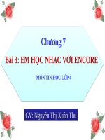 slide bài giảng em học nhạc với encore   tin học lớp 4 