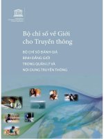 Bộ số đánh giá bình đẳng giới quản lý nội dung truyền thông