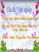 slide bài giảng THƠ EM làm THỢ xây 