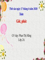 Bài giảng giờ, phút   toán lớp 2 