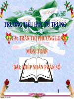 slide bài giảng TOÁN 4   TUẦN 23 PHÉP NHÂN PHÂN số 