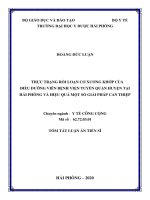 Thực trạng rối loạn cơ xương khớp của điều dưỡng viên bệnh viện tuyến quận huyện tại hải phòng và hiệu quả một số giải pháp can thiệp tt 