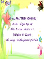 slide bài giảng trò chơi với chữ cái l,m,n 