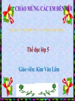 Bài giảng thể dục lớp 5 