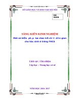 SKKN một số biện pháp tổ chức trò chơi dân gian cho học sinh ở trường THCS 