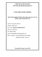 Một số kinh nghiệm để phát triển ngôn ngữ cho trẻ 24  36 tháng trong trường mầm non 