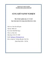 SKKN một số kinh nghiệm dạy trẻ 3 4 tuổi thực hành một số kỹ năng thoát hiểm khi có cháy 