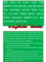 MA TRẬN + 20 ĐỀ KIỂM TRA 45 PHÚT HỌC KÌ 2 VẬT LÝ 10 THEO ĐÚNG MA TRẬN CỦA BỘ