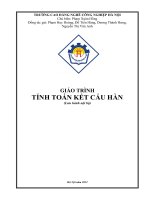 Giáo trình Tính toán kết cấu hàn - CĐ Nghề Công Nghiệp Hà Nội