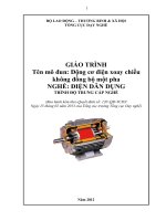 Giáo trình Động cơ điện xoay chiều không đồng bộ một pha - Nghề: Điện dân dụng - Trình độ: Trung cấp nghề (Tổng cục Dạy nghề)
