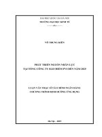 Phát triển nguồn nhân lực tại tổng công ty bảo hiểm PVI đến năm 2025 