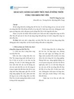 Khảo sát, đánh giá kiến trúc nhà ở nông thôn vùng ven biển Phú Yên