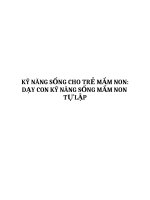 Kỹ năng sống cho trẻ mầm non  Dạy con kỹ năng sống mầm non tự lập