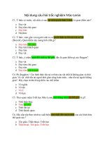 nội dung câu hỏi trắc nghiệm triết học Mac Lenin