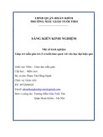 SKKN một số kinh nghiệm giúp trẻ mẫu giáo bé (3 4 tuổi) làm quen với văn học đạt hiệu quả 