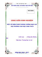 SKKN một số biện pháp phòng chống bạo lực học đường cho học sinh THCS 