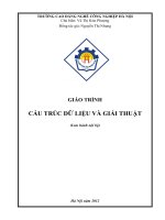 Giáo trình Cấu trúc dữ liệu và giải thuật - CĐ Nghề Công Nghiệp Hà Nội