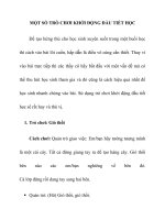 SKKN một số TRÒ CHƠI KHỞI ĐỘNG đầu TIẾT học 