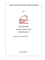 Báo cáo bài tập lớn môn Hệ Điều Hành