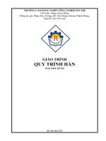 Giáo trình Quy trình hàn - CĐ Nghề Công Nghiệp Hà Nội