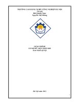 Giáo trình Cơ sở dữ liệu phân bổ - CĐ Nghề Công Nghiệp Hà Nội