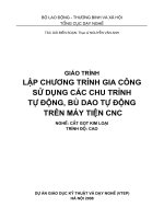 Giáo trình Lập chương trình gia công sử dụng các chu trình tự động, bù dao tự động trên máy phay CNC -  Nghề: Cắt gọt kim loại - Nguyễn Văn Anh