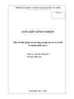SKKN một số giải pháp giáo dục trẻ giữ gìn và bảo vệ môi trường cho trẻ 4 5 tuổi trong trường mầm non 