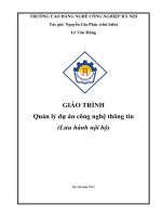 Giáo trình Quản lý dự án công nghệ thông tin - CĐ Nghề Công Nghiệp Hà Nội