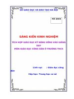 SKKN tích hợp giáo dục kĩ năng sống vào giảng dạy môn GDCD ở trường THCS 