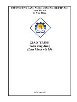 Giáo trình Toán ứng dụng - CĐ Nghề Công Nghiệp Hà Nội