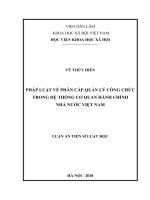 PHÁP LUẬT VỀ PHÂN CẤP QUẢN LÝ CÔNG CHỨC TRONG HỆ THỐNG CƠ QUAN HÀNH CHÍNH NHÀ NƯỚC VIỆT NAM
