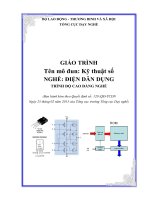 Giáo trình Kỹ thuật số - Nghề: Điện dân dụng - Trình độ: Cao đẳng nghề (Tổng cục Dạy nghề)