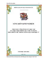 SKKN phát huy tính tích cực học tập của học sinh thông qua việc sử dụng trò chơi ô chữ trong giảng dạy sinh học 9 