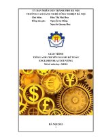 Giáo trình Tiếng anh chuyên ngành Kế toán - CĐ Nghề Công Nghiệp Hà Nội