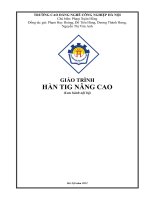 Giáo trình Hàn TIG nâng cao - CĐ Nghề Công Nghiệp Hà Nội