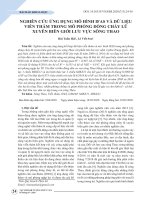 Nghiên cứu ứng dụng mô hình IFAS và dữ liệu viễn thám trong mô phỏng dòng chảy lũ xuyên biên giới lưu vực sông Thao