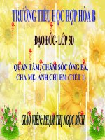 slide bài giảng đạo đức lớp 3d  bài 4 quan tâm chăm sóc ông bà cha mẹ  